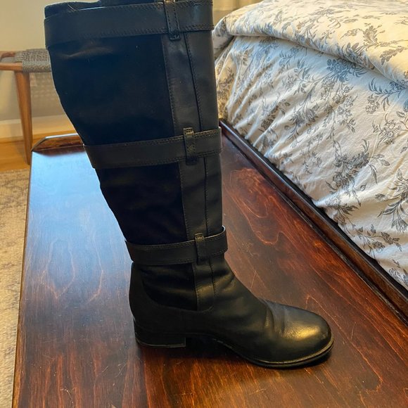 Cole Haan Black Knee High Boots, Size 6 - Picture 3 of 5